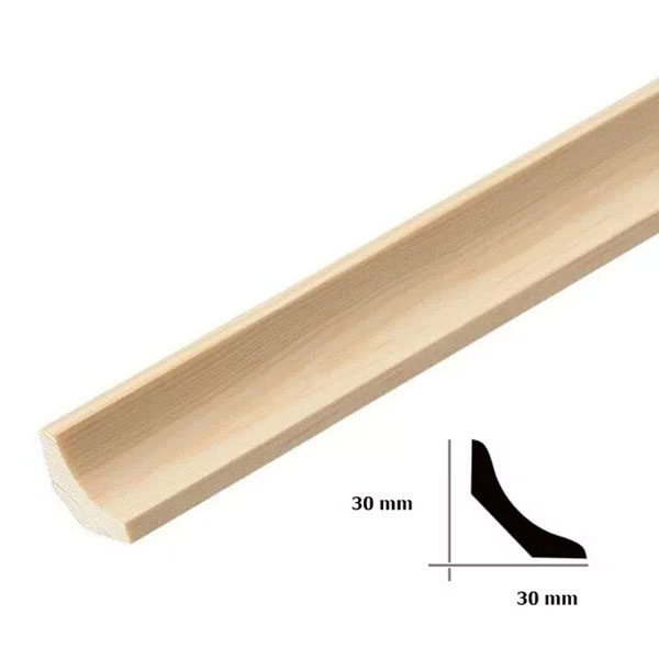  Decorative Trim Moulding Beading Wooden Timber Edging Pine Scotia 1m Long