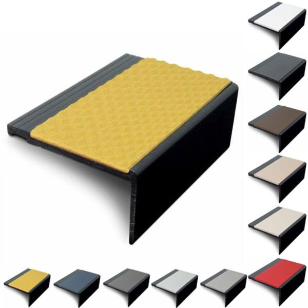 Heavy Duty Hard Node PVC Non Slip Stair Nosing 60.4 x 32mm