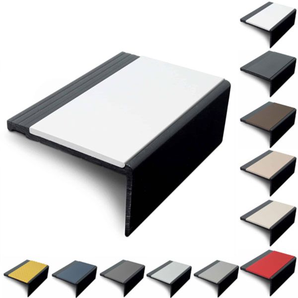 Heavy Duty Hard Node PVC Non Slip Stair Nosing 60.4 x 32mm