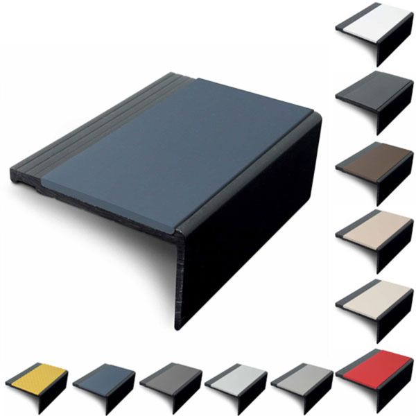Heavy Duty Hard Node PVC Non Slip Stair Nosing 60.4 x 32mm