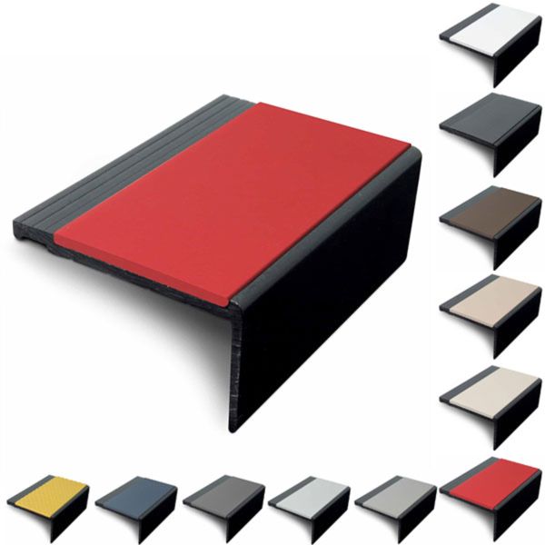 Heavy Duty Hard Node PVC Non Slip Stair Nosing 60.4 x 32mm