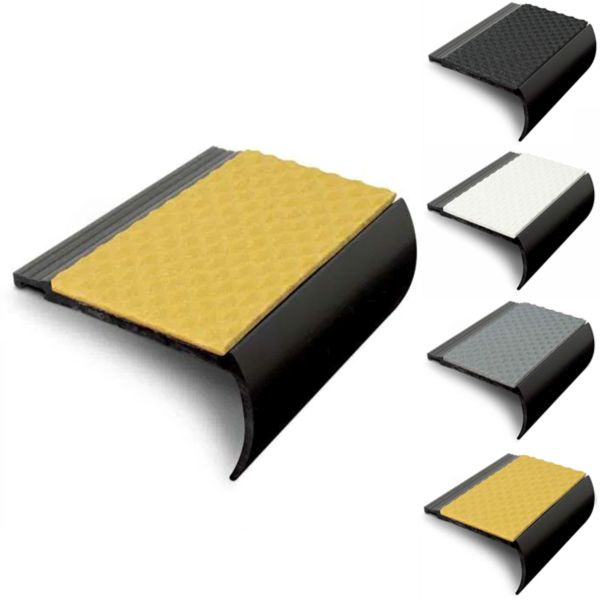 Heavy Duty PVC Non Slip Tredsafe 72 x 38mm Hard Nose Commercial Stair Nosing