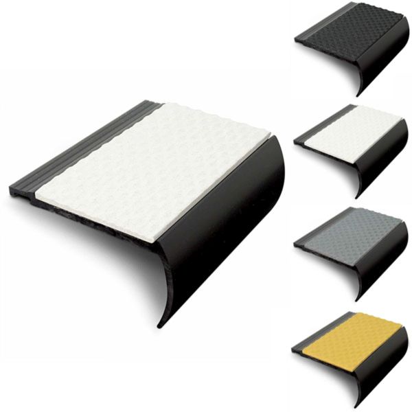 Heavy Duty PVC Non Slip Tredsafe 72 x 38mm Hard Nose Commercial Stair Nosing