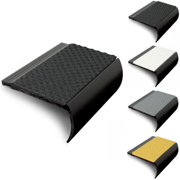 Heavy Duty PVC Non Slip Tredsafe 72 x 38mm Hard Nose Commercial Stair Nosing