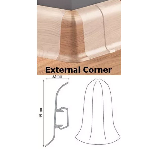 Kempas PVC Skirting Board & Accessories Cable Cover Flexible Edges