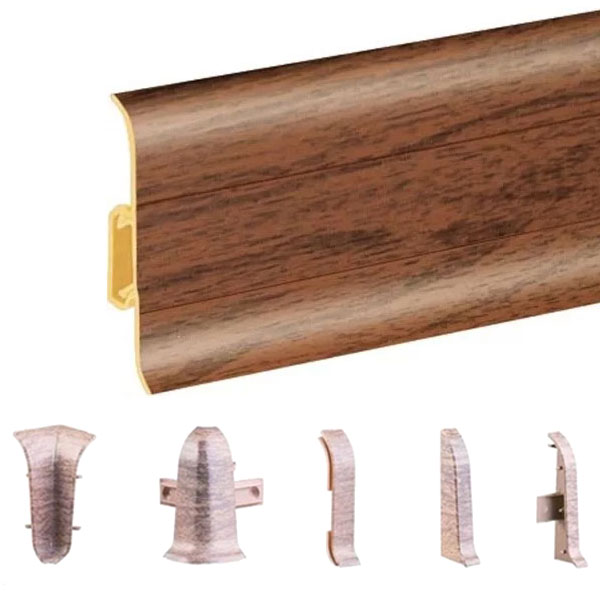  Kempas PVC Skirting Board & Accessories Cable Cover Flexible Edges