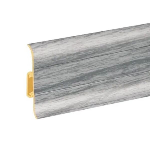 Light Grey Oak PVC Skirting Board & Accessories Cable Cover Flexible Edges
