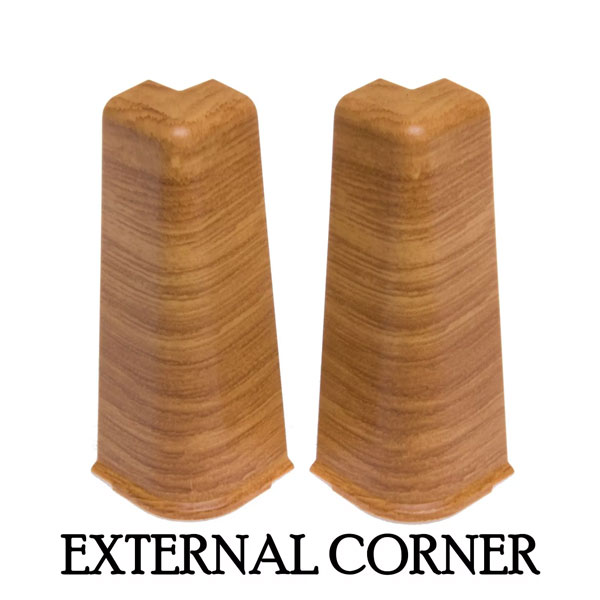 Light Grey Oak PVC Skirting Board & Accessories with Flexible Edges and Cable Cover