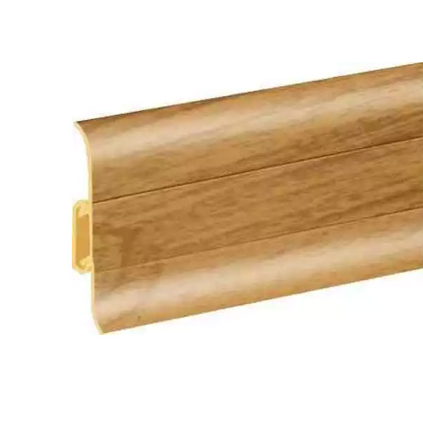 Light Oak PVC Skirting Board & Accessories Cable Cover Flexible Edges