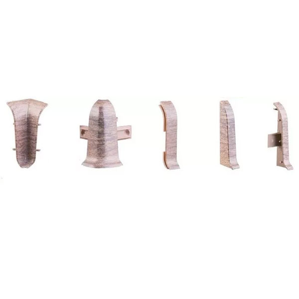 Light Oak PVC Skirting Board & Accessories Cable Cover Flexible Edges