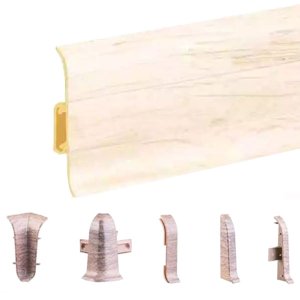 Mountain Maple PVC Skirting Board & Accessories Cable Cover Flexible Edges