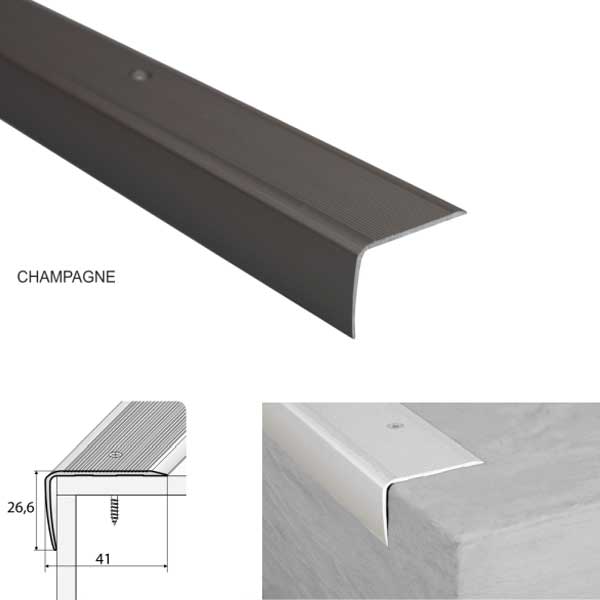 Non Slip Aluminium Stair Nosing for Wooden Stair Treads