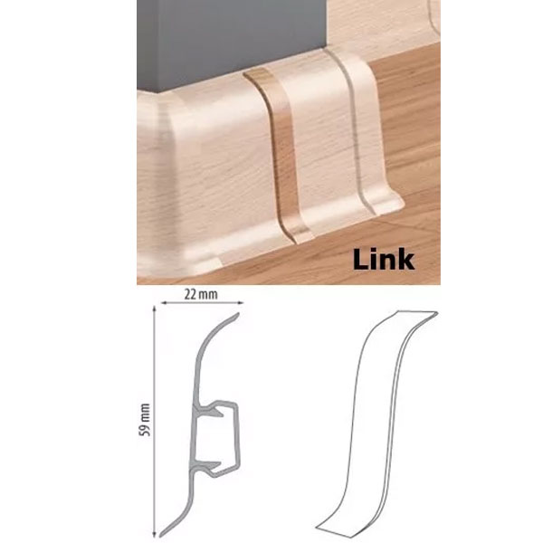 Oak Fresco PVC Skirting Board & Accessories Cable Cover Flexible Edges