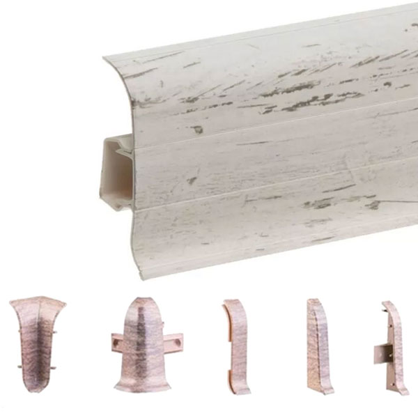 Oak Fresco PVC Skirting Board & Accessories Cable Cover Flexible Edges