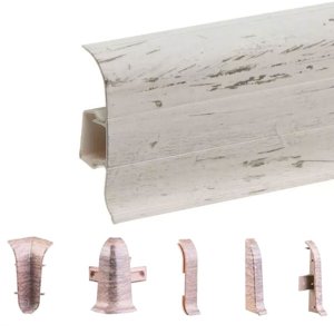 Oak Fresco PVC Skirting Board & Accessories Cable Cover Flexible Edges