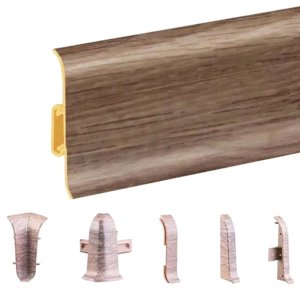 Oak Monaco PVC Skirting Board & Accessories Cable Cover Flexible Edges