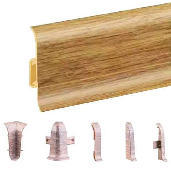 Oak Nevada PVC Skirting Board & Accessories Cable Cover Flexible Edges