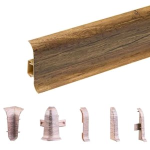 Oak Washington PVC Skirting Board & Accessories Cable Cover Flexible Edges