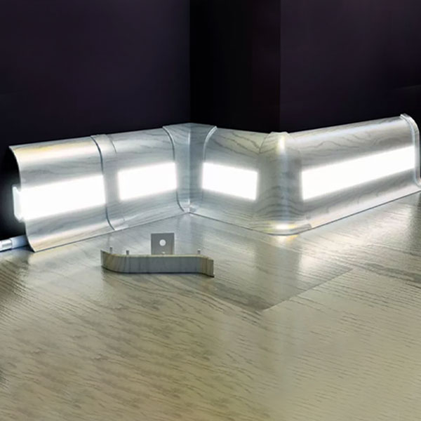 Pecan Nevada PVC Skirting Board & Accessories Cable Cover Flexible Edges