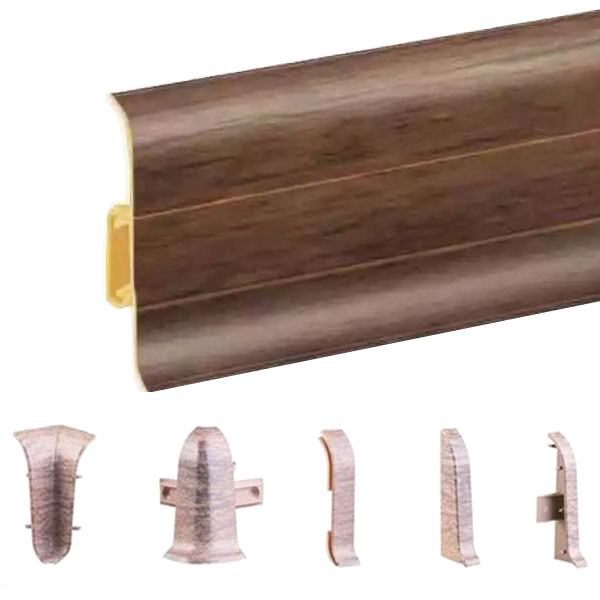 Pecan Nevada PVC Skirting Board & Accessories Cable Cover Flexible Edges