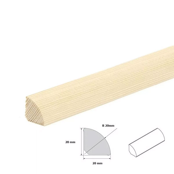 Pine Decorative Flooring Quadrant Trim Beading Wood Moulding Edging