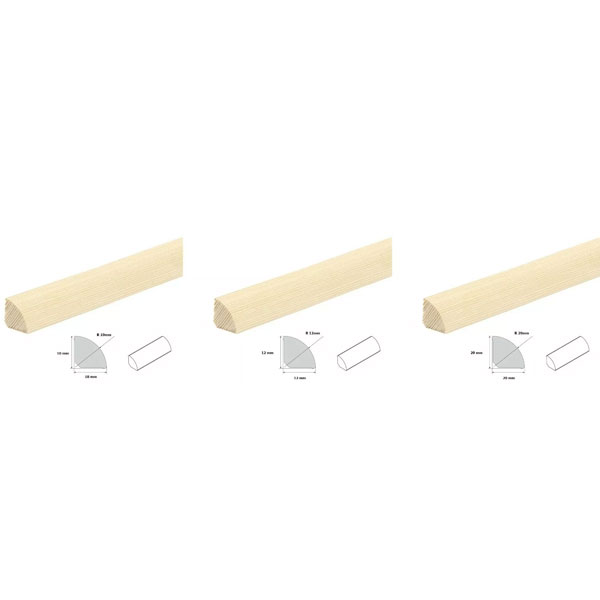 Pine Decorative Flooring Quadrant Trim Beading Wood Moulding Edging