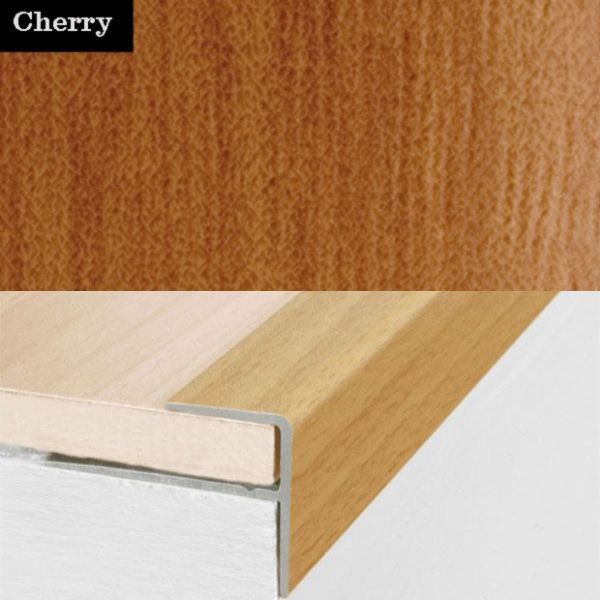 Push-In Aluminium Wood Effect Stair Nosing Edge Trim 15 x 22mm 