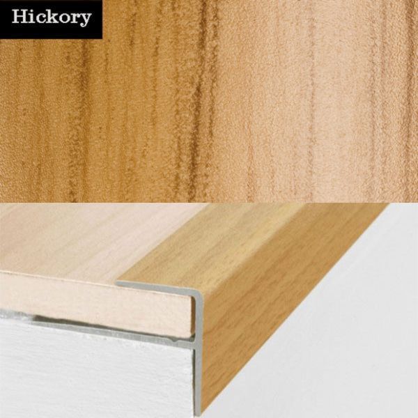 Push-In Aluminium Wood Effect Stair Nosing Edge Trim 15 x 22mm 