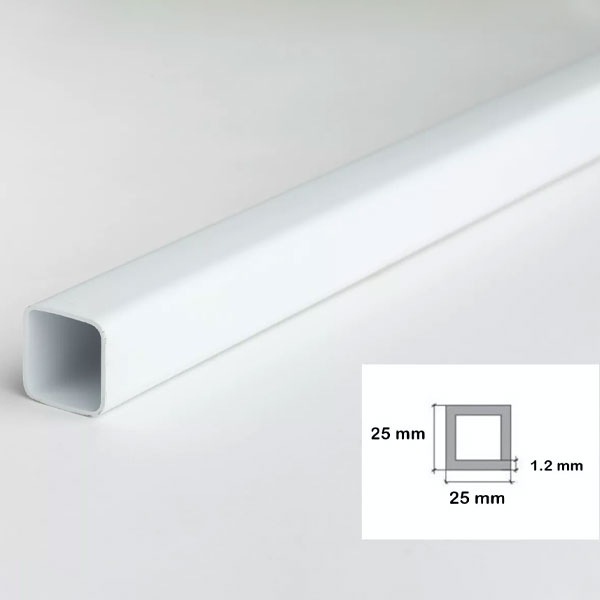 PVC Box Section, 2.5m Long Plastic Square Tubes and Square PVC Pipe