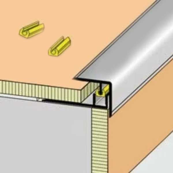 Silver Clipper Step Stair Nosing for 7-10mm thick Flooring 