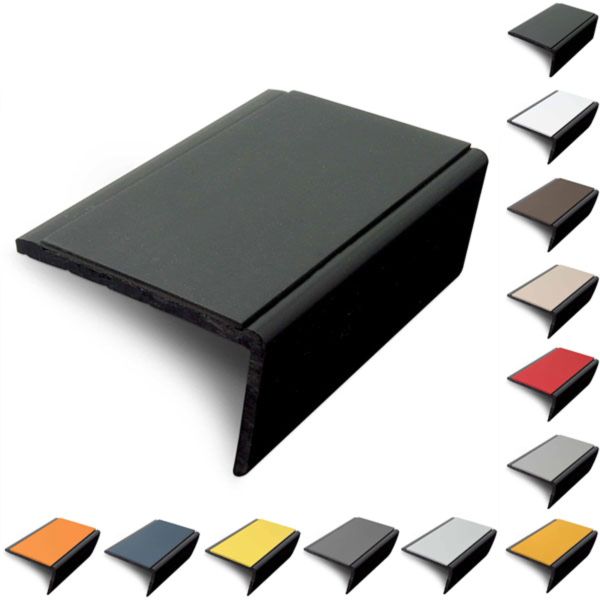 Slimline Hard Nose PVC Non Slip Stair Nosing 56 x 32.5mm