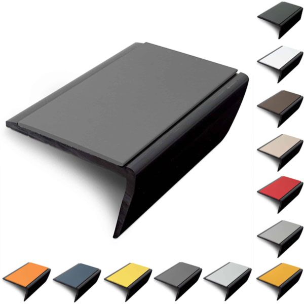 Slimline Hard Nose PVC Non Slip Stair Nosing 56 x 32.5mm