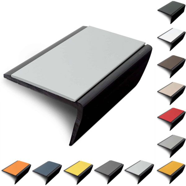 Slimline Hard Nose PVC Non Slip Stair Nosing 56 x 32.5mm