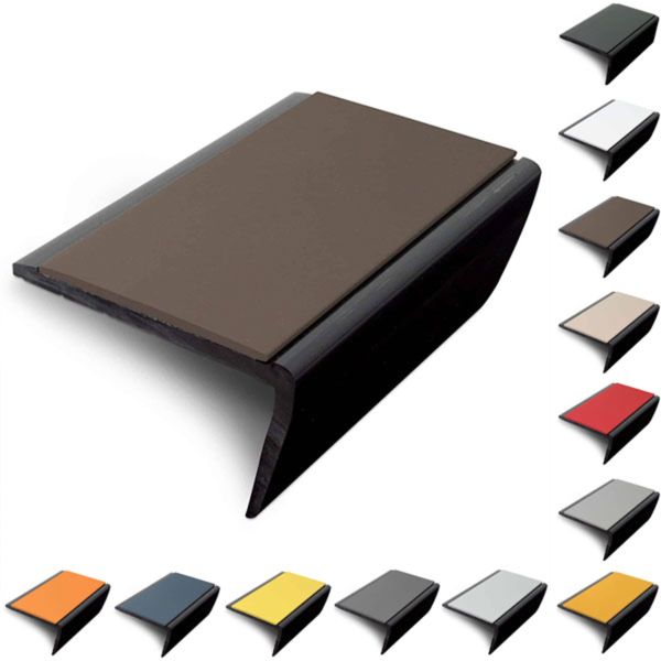 Slimline Hard Nose PVC Non Slip Stair Nosing 56 x 32.5mm