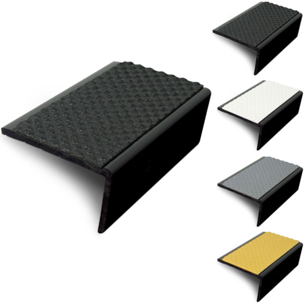 Slimline Hard Nose PVC Tredsafe Non Slip Stair Nosing 56 x 32.5mm