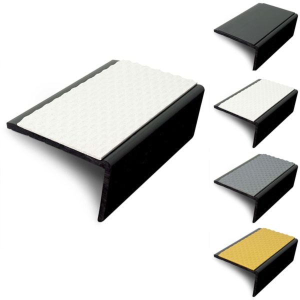 Slimline Hard Nose PVC Tredsafe Non Slip Stair Nosing 56 x 32.5mm