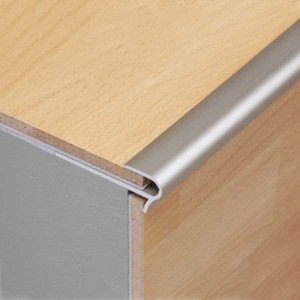 Step Floor Silver Stair Nosing Edge Trim for 14 to 16mm Flooring