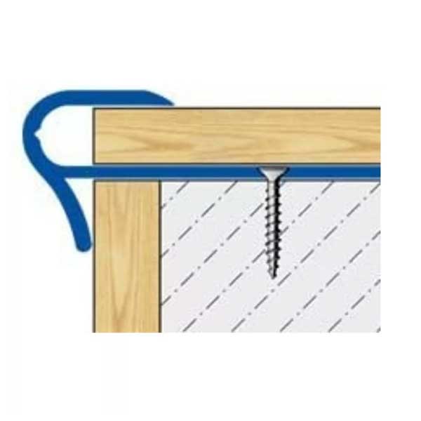 Step Floor Silver Stair Nosing Edge Trim for 14 to 16mm Flooring