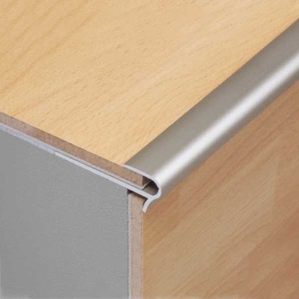 Step Floor Silver Stair Nosing Edge Trim for 14 to 16mm Flooring