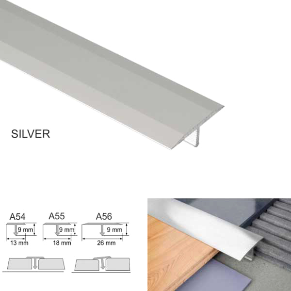 T Bar Anodised Aluminium Threshold Trim Transition Trim For Tiles