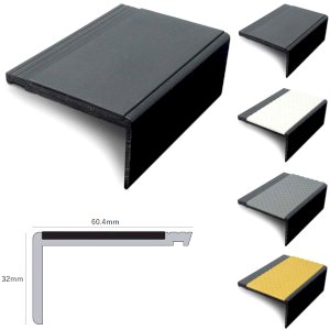Tredsafe Non Slip Heavy Duty Hard Node PVC Stair Nosing 60.4 x 32mm