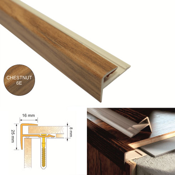 UPVC Push In Stair Nosing for Stair Edges
