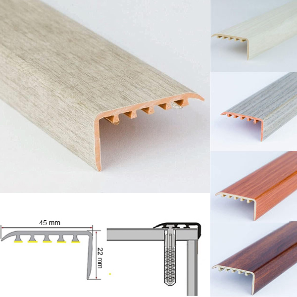 UPVC Stair Nosing Wooden Edge Protection  For Wooden Floor