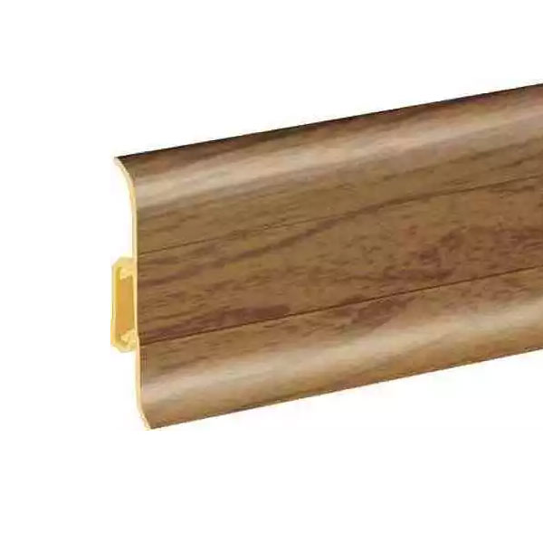 Walnut PVC Skirting Board & Accessories Cable Cover Flexible Edges