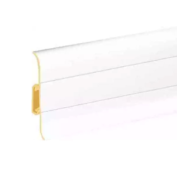 White PVC Skirting Board & Accessories Cable Cover Flexible Edges